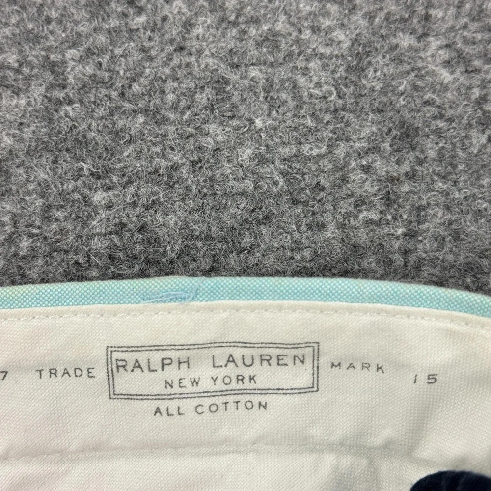 Vintage Polo Ralph Lauren Shorts Mens 33 Blue Chino Flat Front 10 Inseam Casual‎
